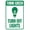 Warning Sign 4, variant on Think Green Turn Off Lights With Symbols Warning Sign - 8"x12", Security Metal Decor for Business, Office, Road, Street, Home, Yard, Garden