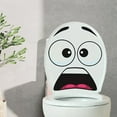 thumbnail image 3 of 3D Surprised Face Toilet Decal, Funny Toilet Stickers for Bathroom, Waterproof Toilet Cover Lid Decals(2PCS), 3 of 5