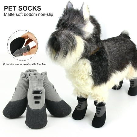 Sarkoyar 4Pcs Pet Shoes Waterproof Anti-slip Good Elasticity Pet Dogs Sneakers for Large Medium Small Dogs