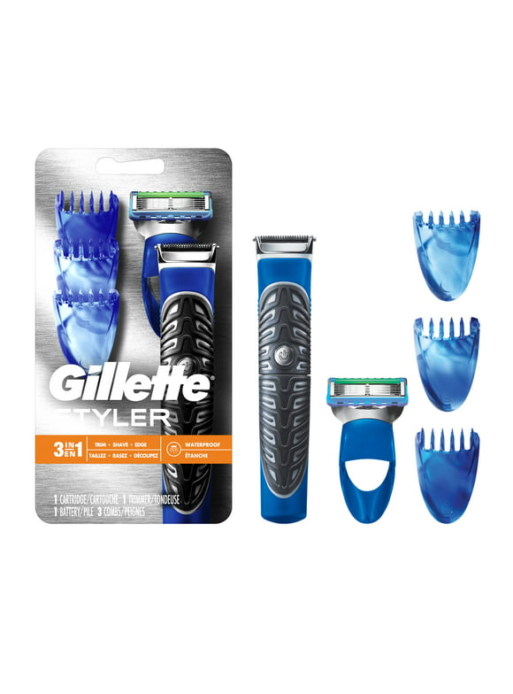 Gillette Fusion Men's Precision Beard Trimmer, Razors and Edger, Blue