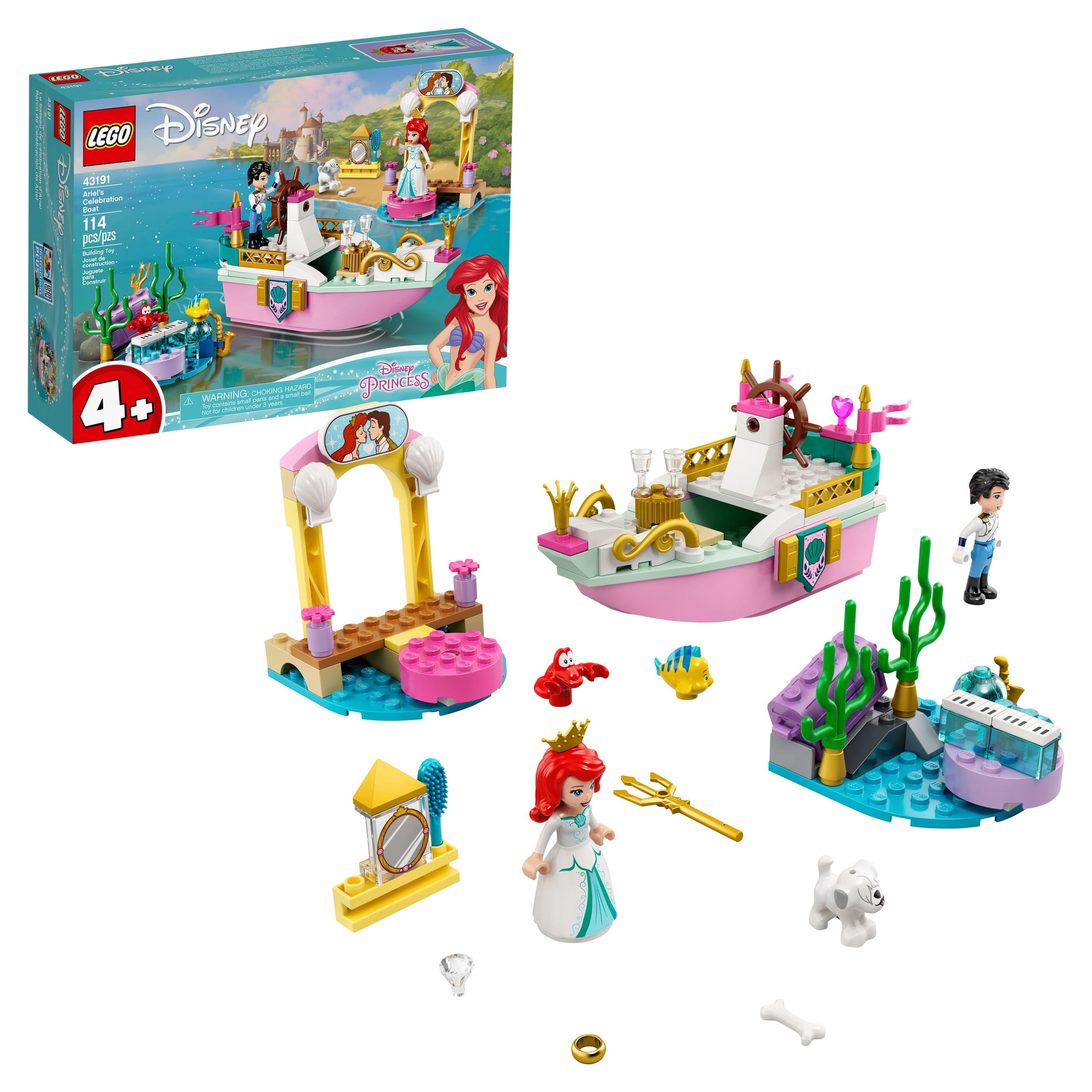 Free Shipping LEGO DUPLO Disney Little Mermaid Princess Set Ariel s Undersea Castle 35 Pieces Toddler Building Toy with Flounder Walmart Walmart