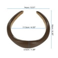 thumbnail image 3 of Unique Bargains 1 Pc Classic Elegant Irregular PU Headband for Women for Girls 6.30"x5.51" Deep Brown, 3 of 4