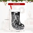 thumbnail image 4 of Bingfone Gothic Skull Floral Art Print Personalized Christmas Stocking - Snowman Design Large 18 inch,Family Holiday Season Decor, 4 of 7