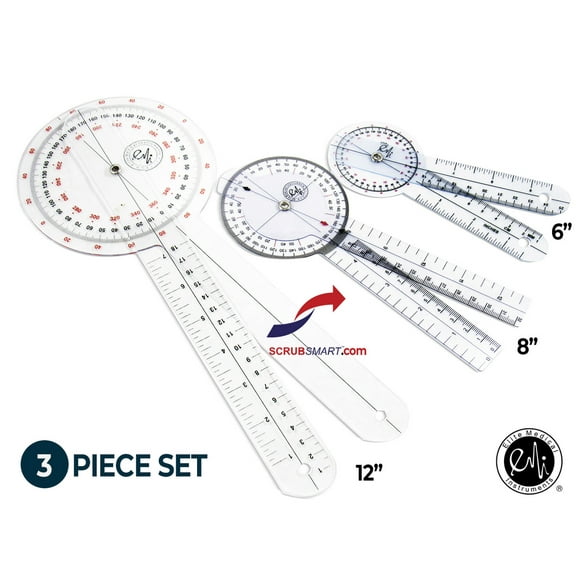 EMI 3 Piece Goniometer set 12", 8", 6" EGM-429