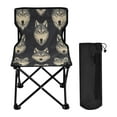 thumbnail image 2 of Outdoor Folding Chair 14.46x14.46x22.83 Inches, Camping Folding Chair Easy to Carry Ideal for Outdoor Picnics Camping Park Fishing Cartoon Wolf Face Seamless, 2 of 8