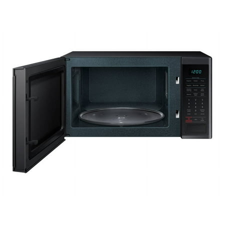 Samsung - 1.4 cu. ft. Countertop Microwave with Sensor Cook - Black stainless steel