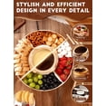 thumbnail image 4 of LUSHYUM - Juego de ollas para fondue de chocolate, máquina eléctrica para derretir chocolate, capacidad para 4 tazas, 4 bandejas, 5 tenedores, 1 espátula y calentador de queso, ideal como regalo para, 4 of 5