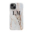 thumbnail image 1 of Personalised Cracked Marble Initials iPhone 14 Case,iPhone 16 Pro Max, 1 of 4