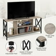 thumbnail image 6 of Topeakmart 55in TV Stand TV Console Table Cabinet with Storage for 65 inch TV, Distressed Gray, 6 of 7