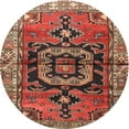 thumbnail image 1 of Ahgly Company Machine Washable Indoor Round Traditional Tiger Orange Brown Area Rugs, 3' Round, 1 of 7