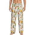 thumbnail image 2 of Goofa Animals Forest Printed Soft Pajama Pants for Men, Wide Leg Comfy Casual Lounge Yoga Pants-Medium, 2 of 9