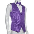 thumbnail image 3 of TheFound Men Stylish Suit Blazer Deep V-neck Solid Color Sequins Slim Vest, 3 of 7