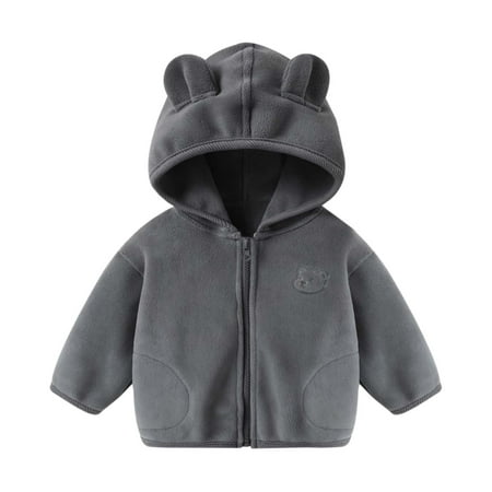 

EHQJNJ Toddler Boy Jackets with Hood Girl and Boy Jacket Casual Fuzzy Zip up Plush Thick Warm Hoodie Coat Toddler Fall Winter Children Blouse Outfit Outdoor Boys Winter Jackets 6-9 Months