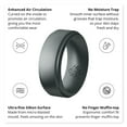 thumbnail image 5 of Dark Silver Step Edge Breathable Silicone Ring for Men 9mm Bandwidth, 5 of 7