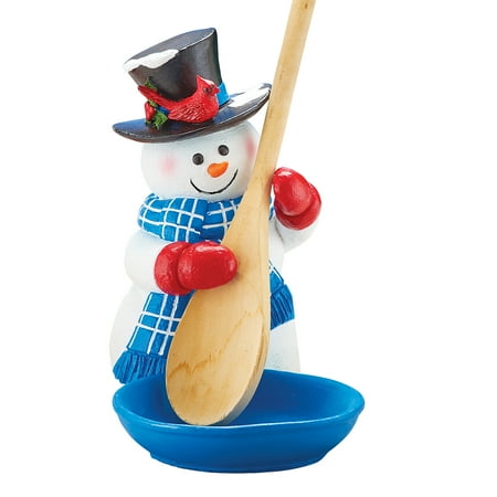 

Collections Etc Hand-Painted Holiday Snowman Spoon Rest