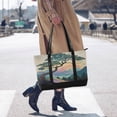 thumbnail image 4 of FORMRS Canvas Laptop Tote Bag for Women with 15.6" Computer Compartments Shoulder Handbag, Pine Tree Rainbow, 4 of 7