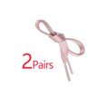 thumbnail image 3 of INSPIRE CHIC Unisex Solid Color Flat 0.4'' Wide Ribbon Shoelaces 2 Pairs 160cm/63" Pale Pinkish Gray, 3 of 6
