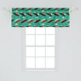 thumbnail image 2 of Ambesonne Umbrella Window Valance, Rainy Pop Art Polka Dots, 42" x 18", Almond Green Multicolor, 2 of 3