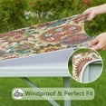 thumbnail image 6 of Vibrant Bohemian Floral Design Table Cover, 36x36 Inch Square Stretch Tablecloth for Kitchen, Patio, and Card Tables, 6 of 6