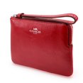 thumbnail image 4 of Coach Women's Small Corner Zip Wristlet in Crinkled Patent Leather (Red), 4 of 4