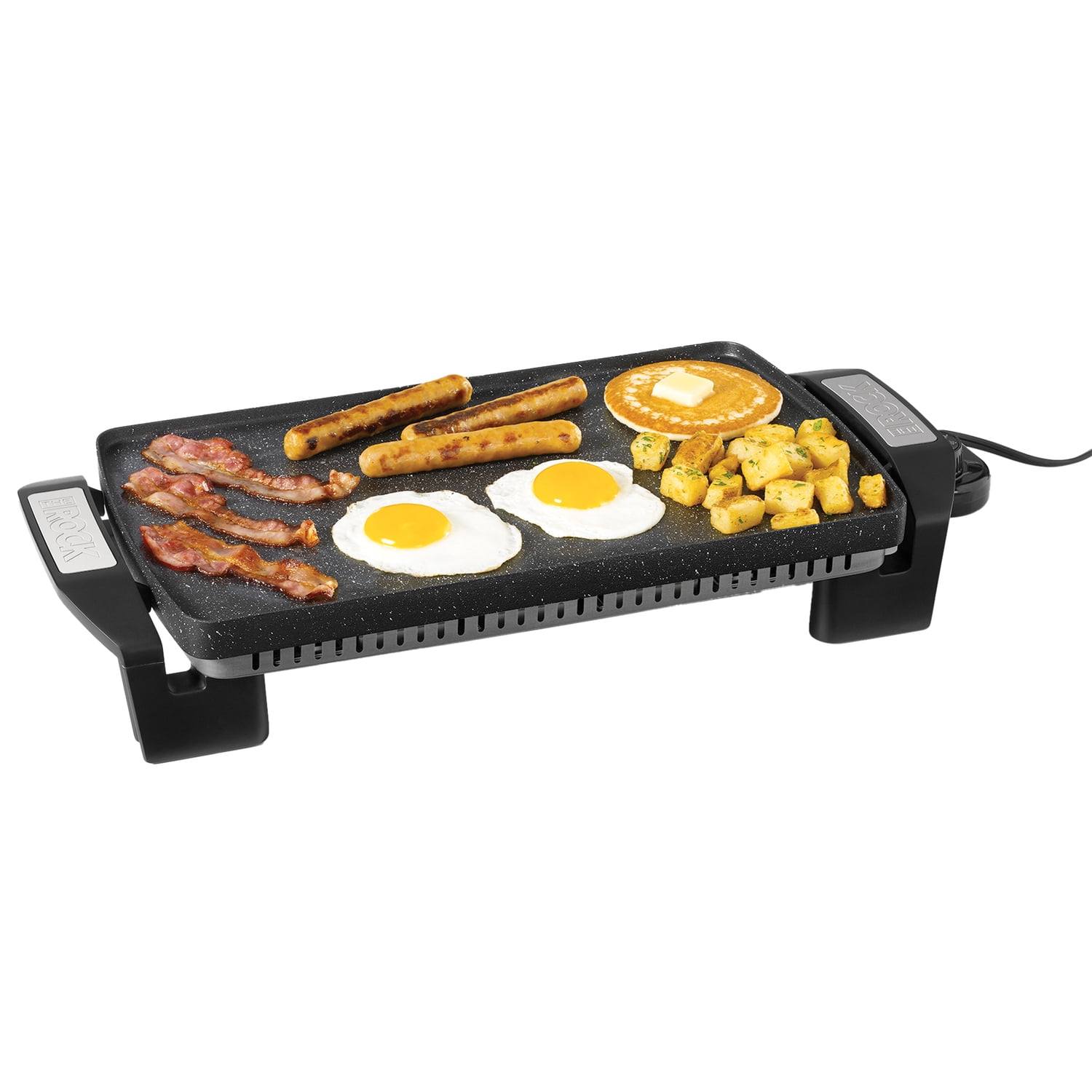 THE ROCK by Starfrit 16.5 In. x 9.75 In. Electric Reversible Grill/Griddle, 024427-002-0000