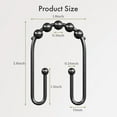 thumbnail image 5 of AmazerBath Shower Curtain Hooks, Black Rust Proof Non-Slip Double Hook Shower Curtain Hooks for Shower Curtain, Sturdy Shower Curtain Rings, Metal Shower Hooks Ring Bathroom 12Pcs, 5 of 8
