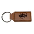 thumbnail image 2 of Keychain - Rectangle - Super Mom - Leather, 2 of 4