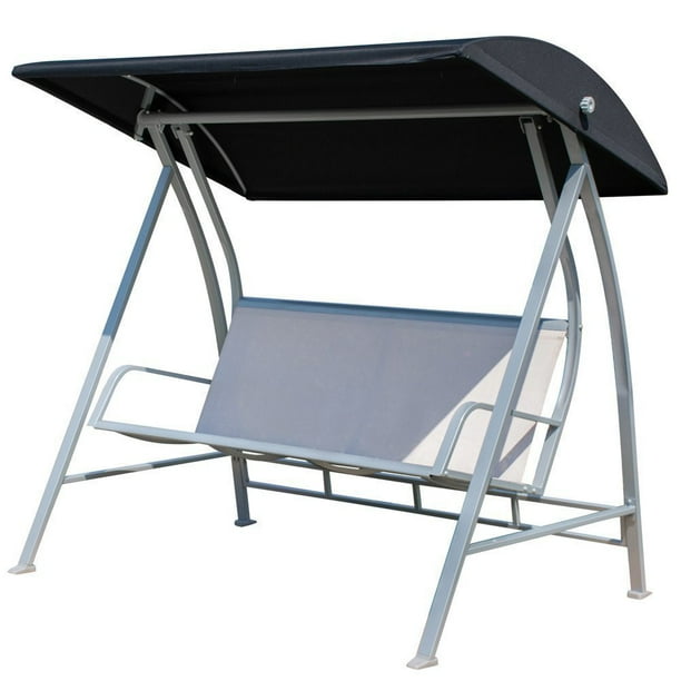 Patiopost Swing Lounge Chair Outdoor Canopy Sling Textilene 3 Seats Patio Deck Furniture Tan Com - Patio Post Swing Lounge Chair Patiopost Swing Lounge Chair Outdoor Canopy Sling Textilene 3 Seats Patio Deck Furniture Tan Com - Patio Post Swing Lounge Chair