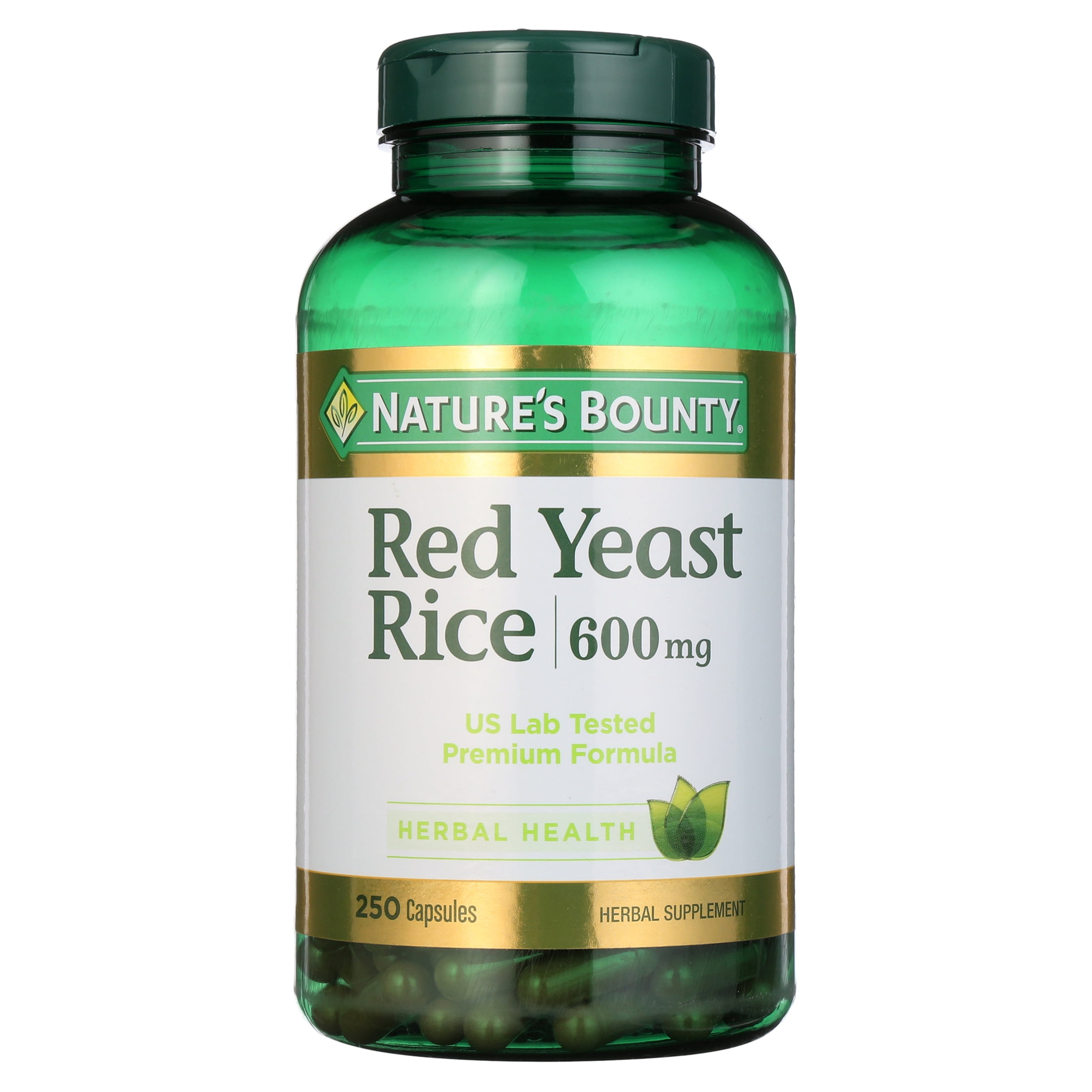 Nature's Bounty Red Yeast Rice, Herbal Supplement, 600 mg Capsules