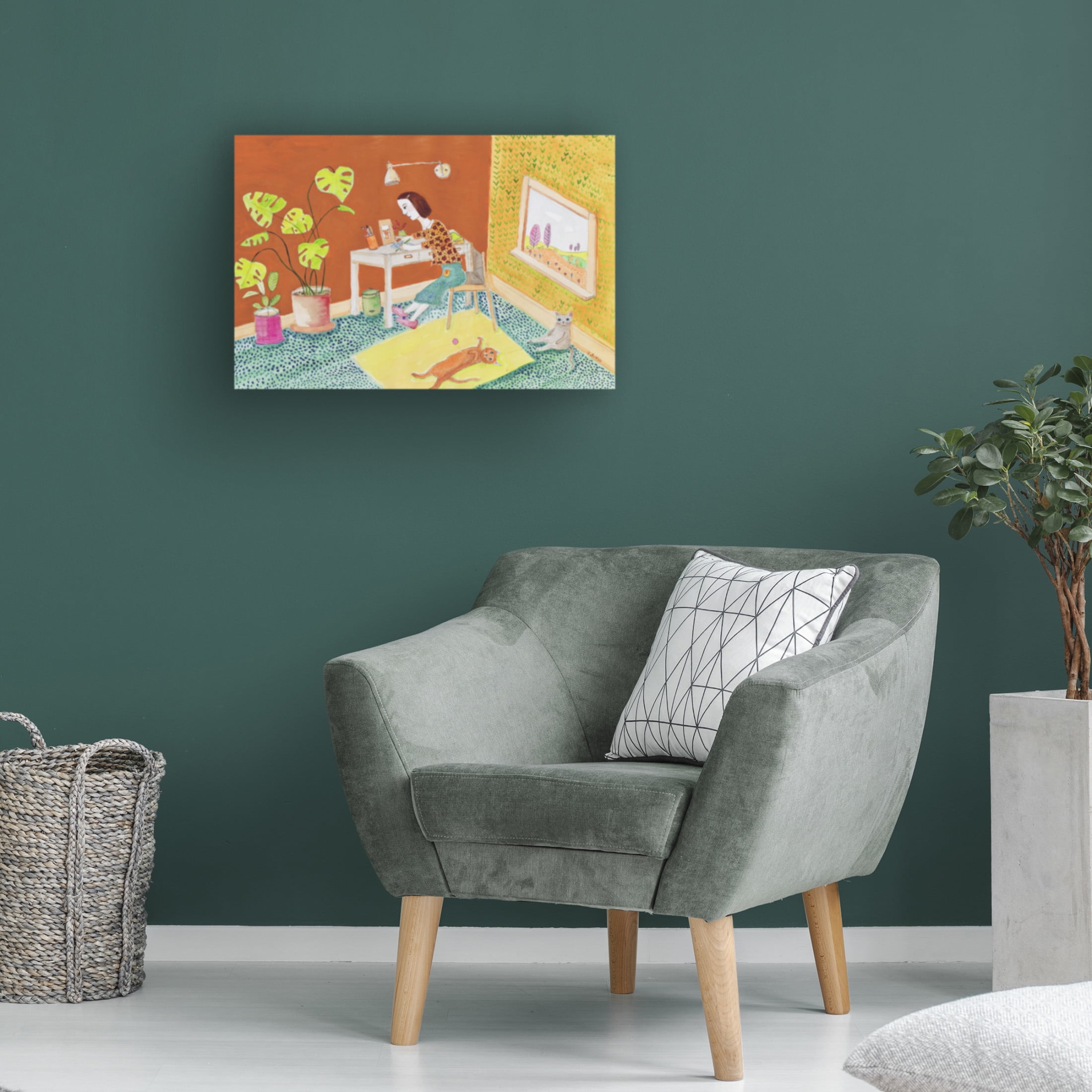 Trademark Fine Art Sharyn Bursic Life with Cats Canvas Wall Art