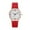 Red-D, variant on Ladies Watch Clock Silicone Watch with Leather Band Strap Fashion Ladies Watch Wind Up Watches for Women No Battery Quartz Watch Men's Watch