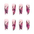thumbnail image 6 of LEHOZIHEQ Colorful Press on Nails Square Medium Length, 24Pcs Full Cover Reusable Glossy Fake Nails with Glue, Artificial Acrylic Fake Nails Glue on Nails for Women Stick on Nails, 6 of 6