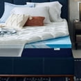 thumbnail image 1 of Sleep Innovations Cool Comfort Dual Layer 4 Inch Memory Foam Mattress Topper, Full Size, Medium Plush, 2 Inch Cooling Gel Memory Foam Plus 2 Inch Pillow Top Cool Cover, 1 of 5