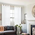 thumbnail image 2 of Natural Linen Curtains Long for Living Room Bedroom Groet Top Light Filtering Privacy Linen Textu Window Semi Sheer Drapes Panels x Natural, 2 of 7