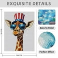 thumbnail image 3 of Diamond Art Kit for Adults, Giraffe Patriotic Hat Sunglasses Diamond Painting for Adults Beginners, 5D DIY Diamond Art Painting Kits, Colorful Diamond Painting Craft for Home Decor 12x16, 3 of 7
