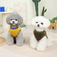 thumbnail image 5 of 2022 Mao Mao Smiley Velvet Double-sided Cotton Velvet Dog Clothes Autumn And Winter Warm Pet Dog Clothing yellow L, 5 of 8