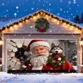 thumbnail image 4 of Christmas Garage Door Banner 16x7ft Large, Outdoor Holiday Decor with Grommets for 2 Car Garage, Fence, Porch and Events, 4 of 5