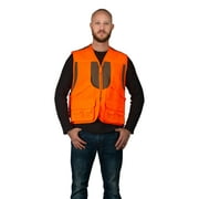 TrailCrest Orange Safety Deluxe Front Loader Vest High Visibility- Deer Hunting Construction Engineers, XL