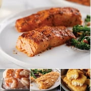 Omaha Steaks Sensational Seafood Package (4x Marinated Salmon Filets, 1lb. Wild Argentinian Red Shrimp, 6x Sole Almondine, 1x (18oz.) pkg. Pub-Style Cod)
