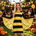 thumbnail image 7 of Curuila Halloween Adult Jumpsuit For Dress Up Bee Print Stage Show Costume For Women And Men Performance Fashion Jumpsuit Size L, 7 of 7