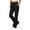 Black*, variant on RUTAYY Women's Flare Pants High Waist Wide Waistband With Pockets Soft Stretch Casual Work Trousers, Dark Gray