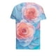 thumbnail image 5 of Top de Verano de las Mujeres, Cuello en V Moda Casual de Manga Corta Blusa, Primavera Y Verano Ligero Top, 5 of 9