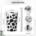 thumbnail image 4 of PAYOHTO Black and White Cow Pattern Insulated Stainless Steel Tumbler 12 oz Thermos Come with Straw Kids Leak-Proof Travel Mug Cup, 4 of 7