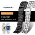 thumbnail image 2 of Para S-watch YCS YAS YGS IRONY Reloj de acero inoxidable Pulsera de metal de acero de precisión para hombre Cadena de reloj de boca convexa 17 19 20 21 mm, 2 of 5