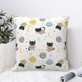 thumbnail image 4 of Yiaed Cute Cat Print Pillow Covers Super Soft Decorative Square Throw Pillow Covers Case Cushion Covers for Sofa Couch Bedroom Car Decor（No pillow core）-16"x16", 4 of 7