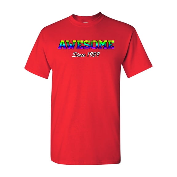 Awesome Since 1959 Colorful Gift Novelty DT Adult T-Shirt Tee