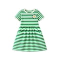 thumbnail image 2 of HILEELANG 2-8 Little Girls Pink White Stripe Bunny Summer Play Dress Size 6T, 2 of 8
