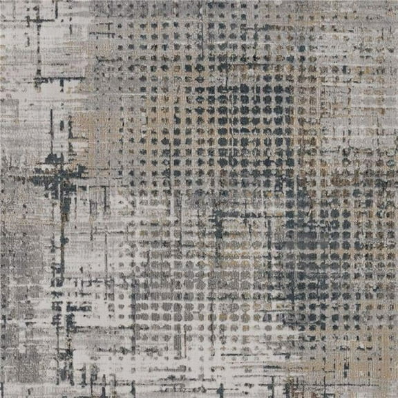 39 x 55 in. Grey Polypropylene & Polyester Rug