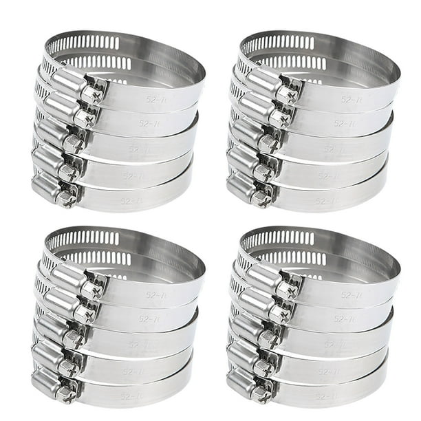 Xihbxyly Abrazadera de Manguera de Piscina de Acero Inoxidable, Ajustable (27-51 Mm), Fácil Instalación, Ideal para Bombas de Piscina, Filtros de Arena, Lavadoras, Uso En Exteriores, Paquete de 1/3/5