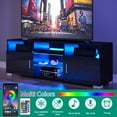 thumbnail image 3 of Hommpa 57'' TV Stand for TVs up to 65" Media Console Gaming Entertainment Center Living Room TV Cabinet with RGB LED Lights and Glass Shelves, 3 of 12